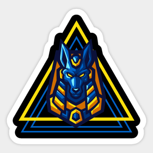 Anubis Egyptian God eSports Style Sticker